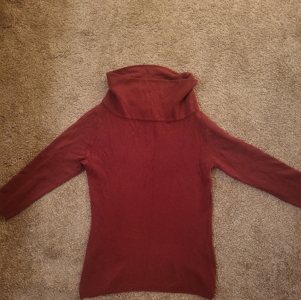 NY&Co Berry 3/4 sleeve Cowl Neck Sweater